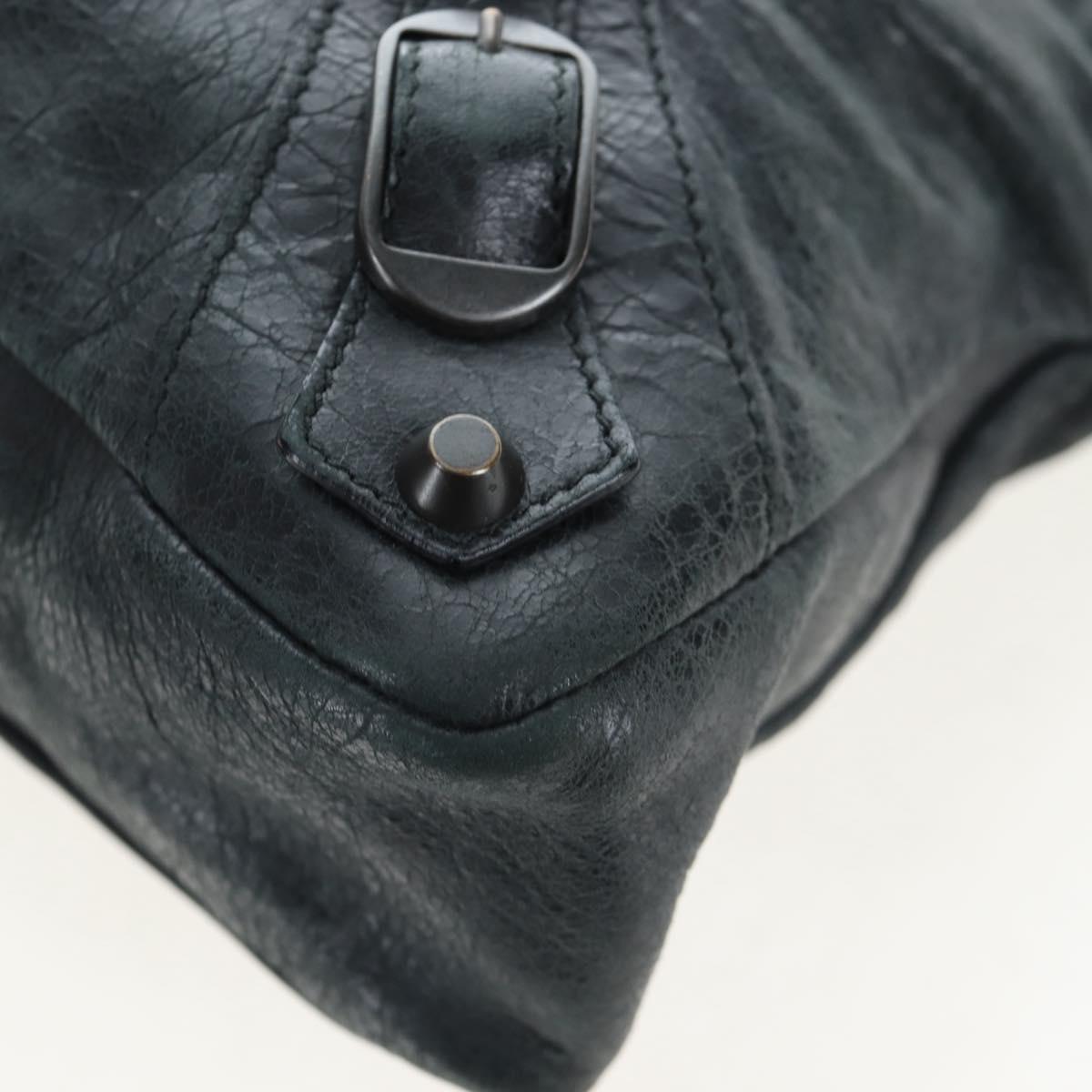 BALENCIAGA The First Hand Bag Leather 2way Black 103208 Auth yk20881M