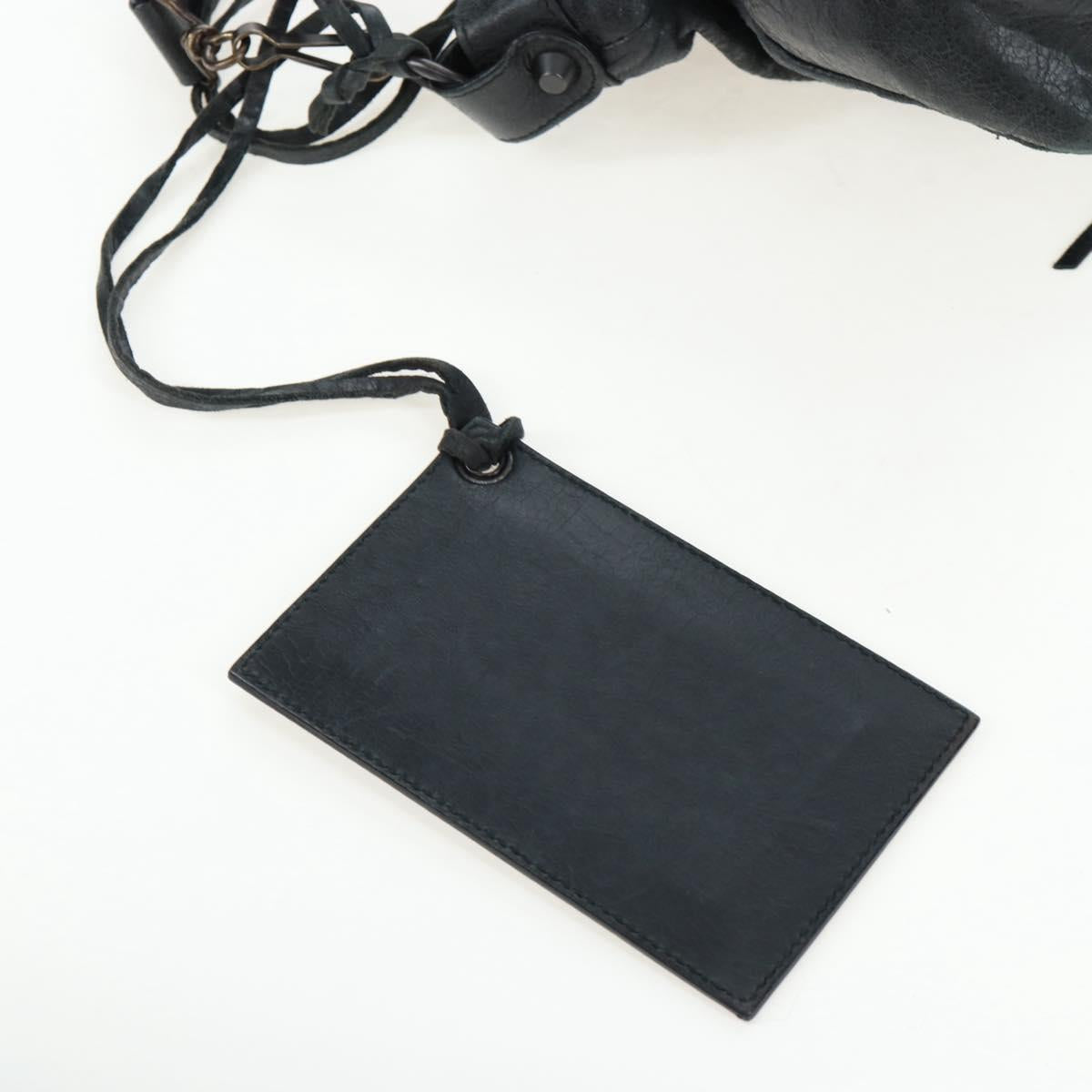 BALENCIAGA The First Hand Bag Leather 2way Black 103208 Auth yk20881M