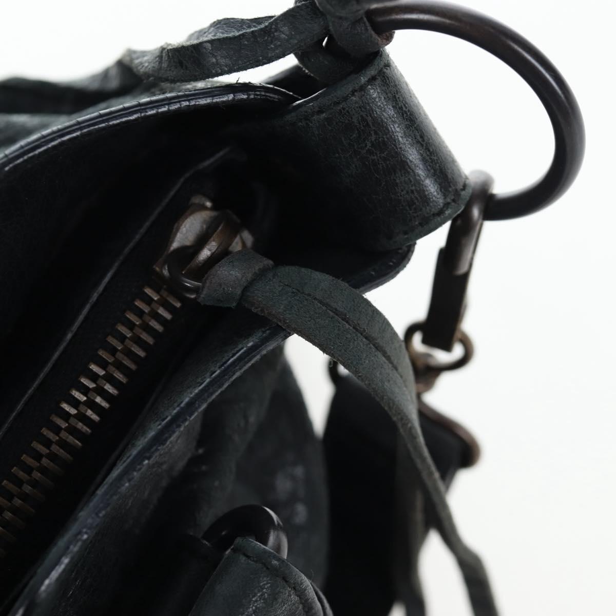 BALENCIAGA The First Hand Bag Leather 2way Black 103208 Auth yk20881M