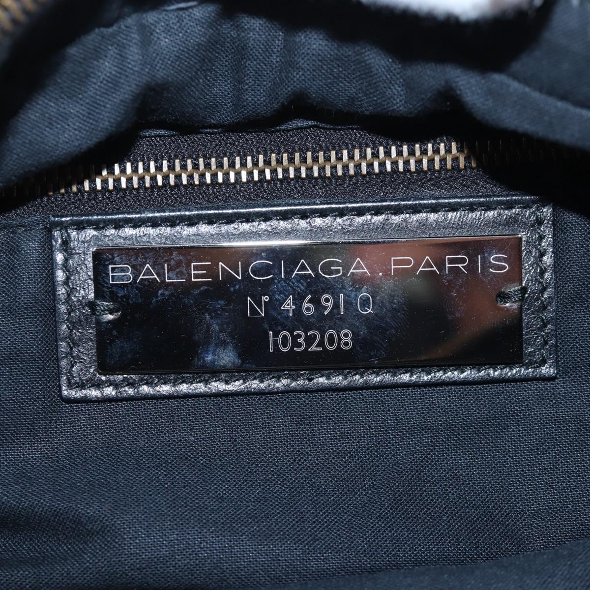 BALENCIAGA The First Hand Bag Leather 2way Black 103208 Auth yk20881M