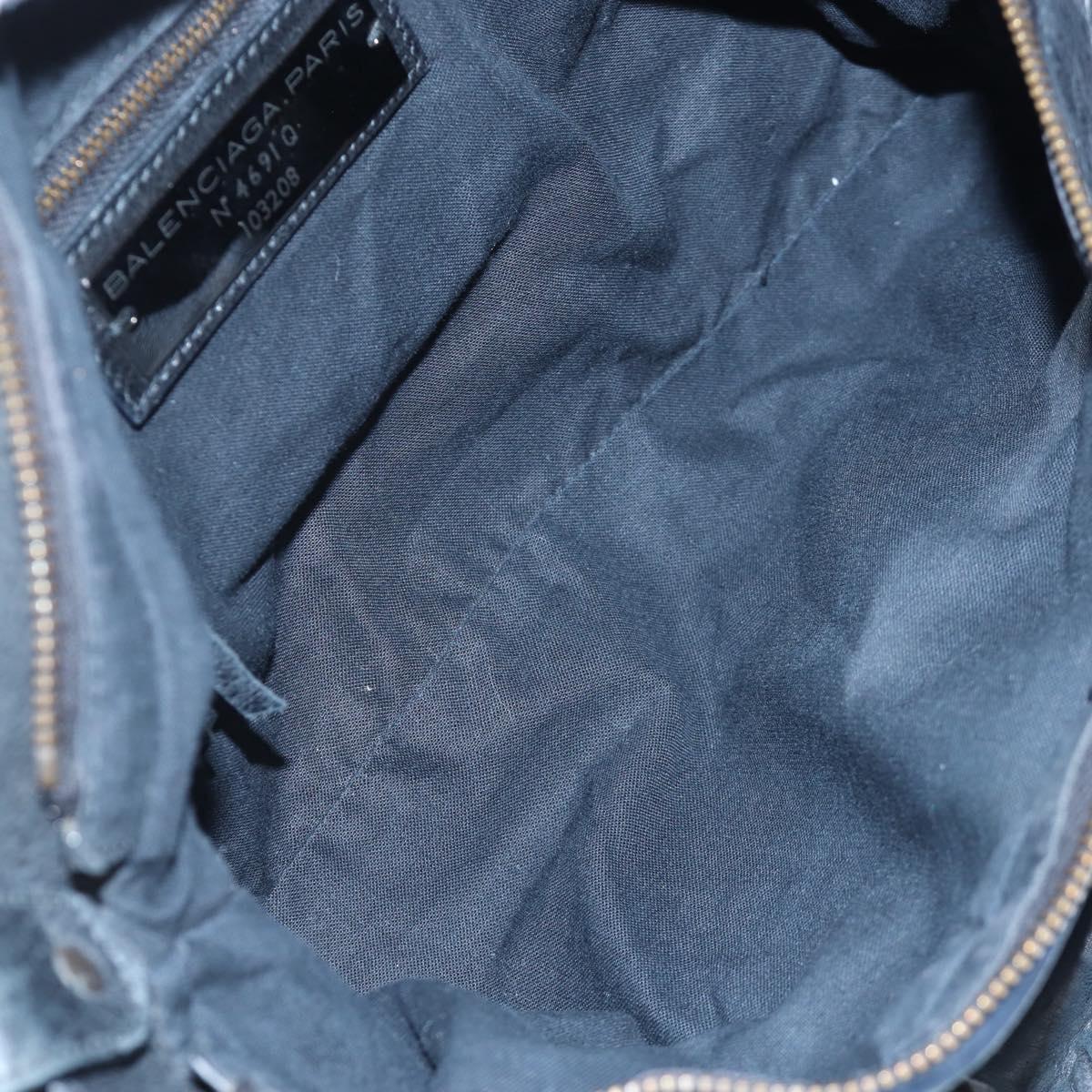 BALENCIAGA The First Hand Bag Leather 2way Black 103208 Auth yk20881M