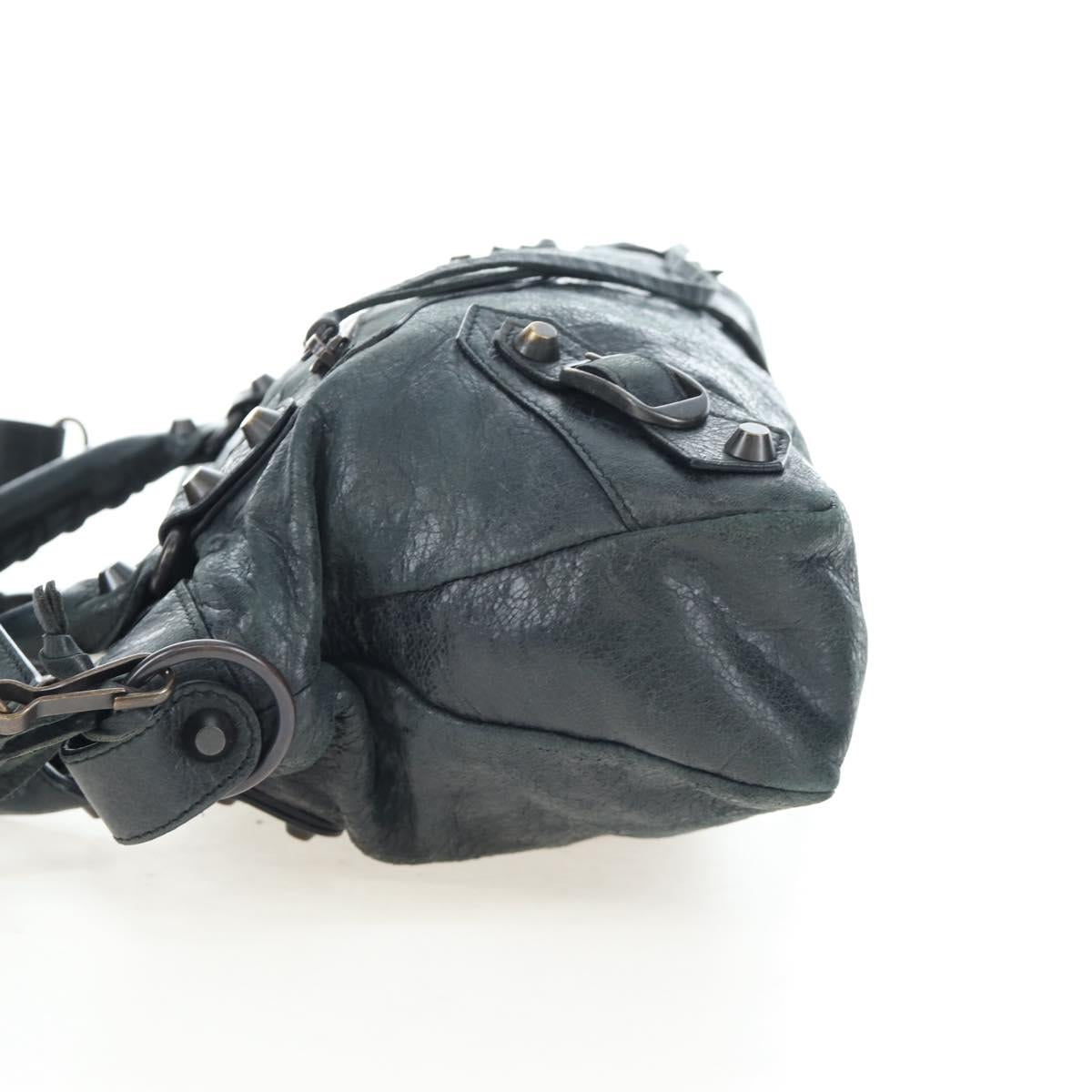 BALENCIAGA The First Hand Bag Leather 2way Black 103208 Auth yk20881M