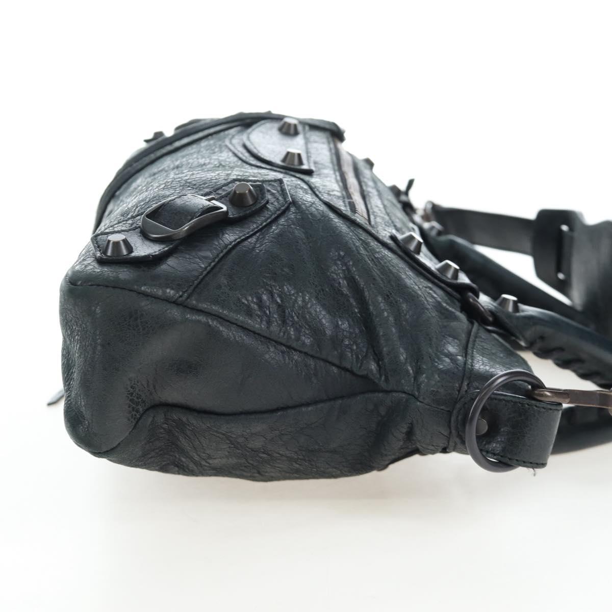 BALENCIAGA The First Hand Bag Leather 2way Black 103208 Auth yk20881M