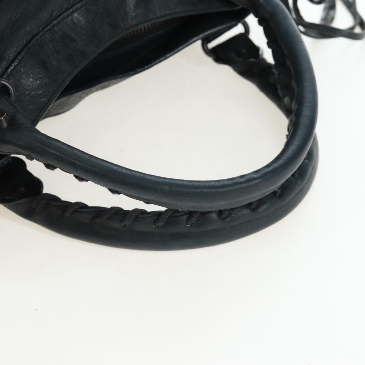 BALENCIAGA The First Hand Bag Leather 2way Black 103208 Auth yk20881M