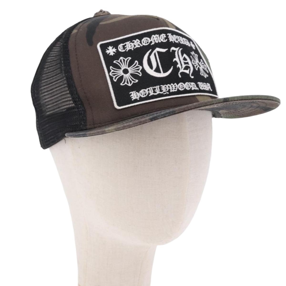 Chrome Hearts Camouflage Cap Cotton Black Auth yk20884M