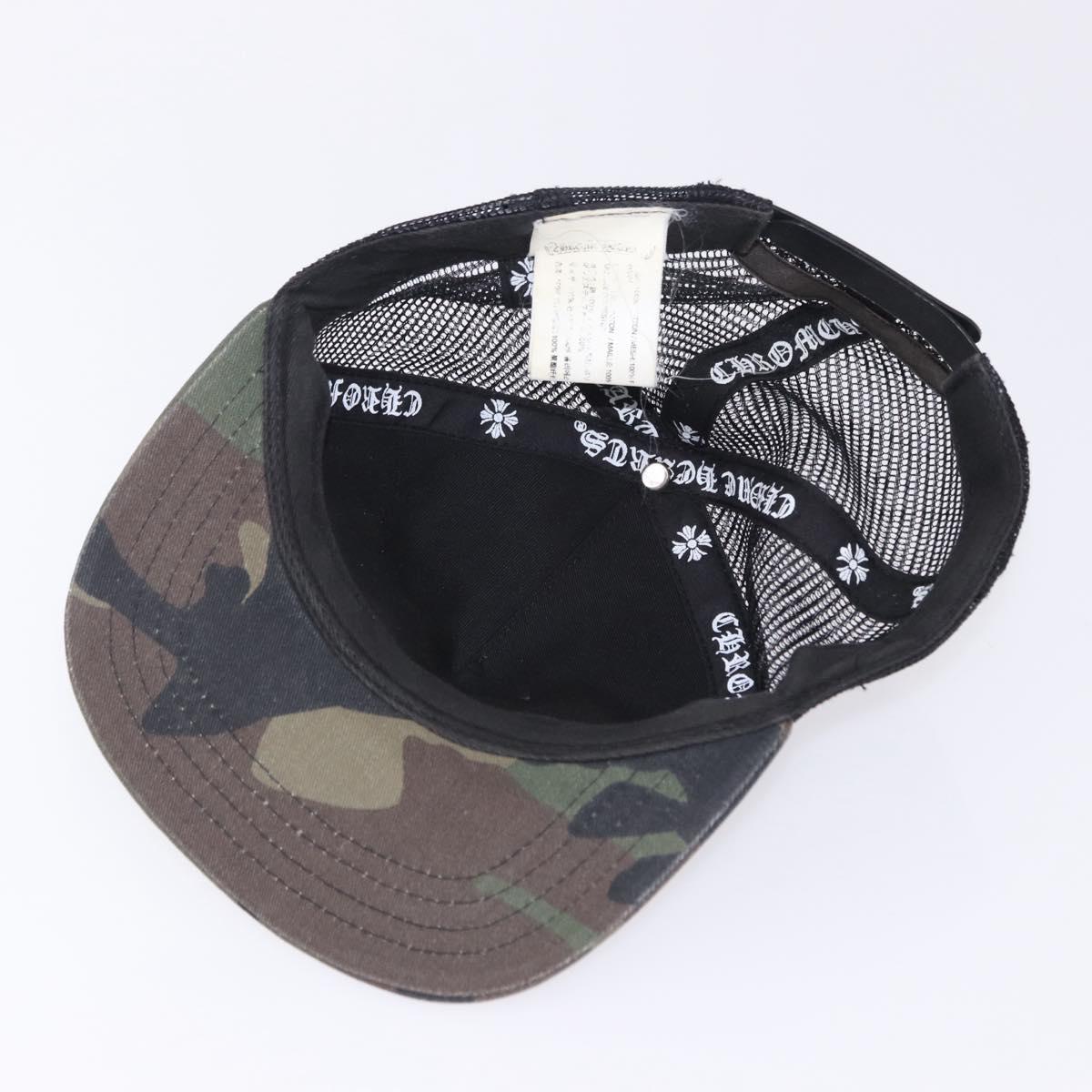 Chrome Hearts Camouflage Cap Cotton Black Auth yk20884M