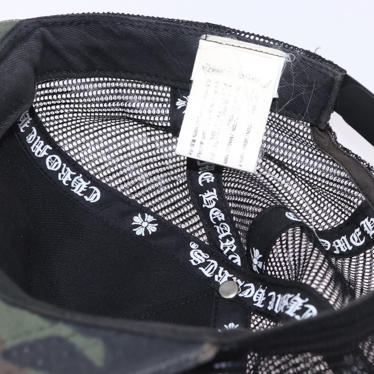 Chrome Hearts Camouflage Cap Cotton Black Auth yk20884M