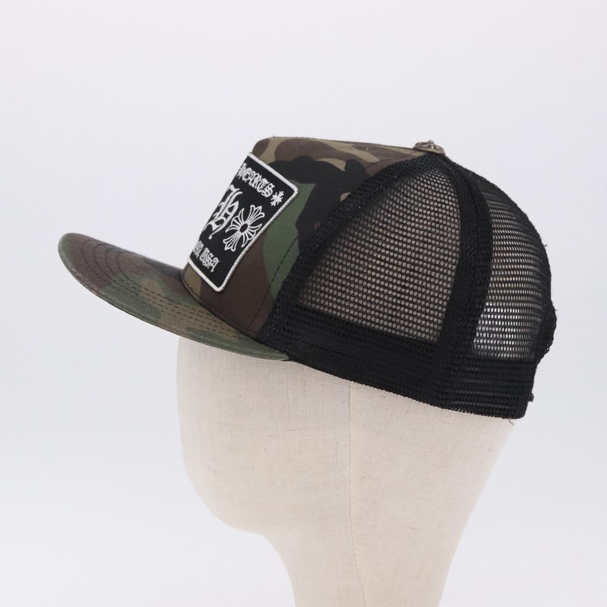 Chrome Hearts Camouflage Cap Cotton Black Auth yk20884M