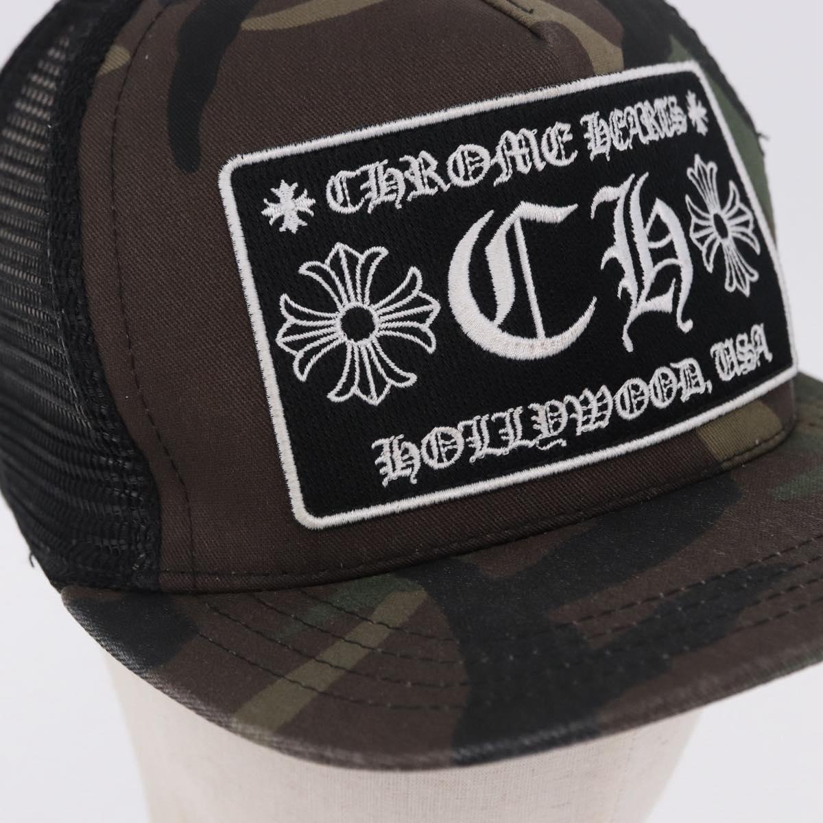 Chrome Hearts Camouflage Cap Cotton Black Auth yk20884M