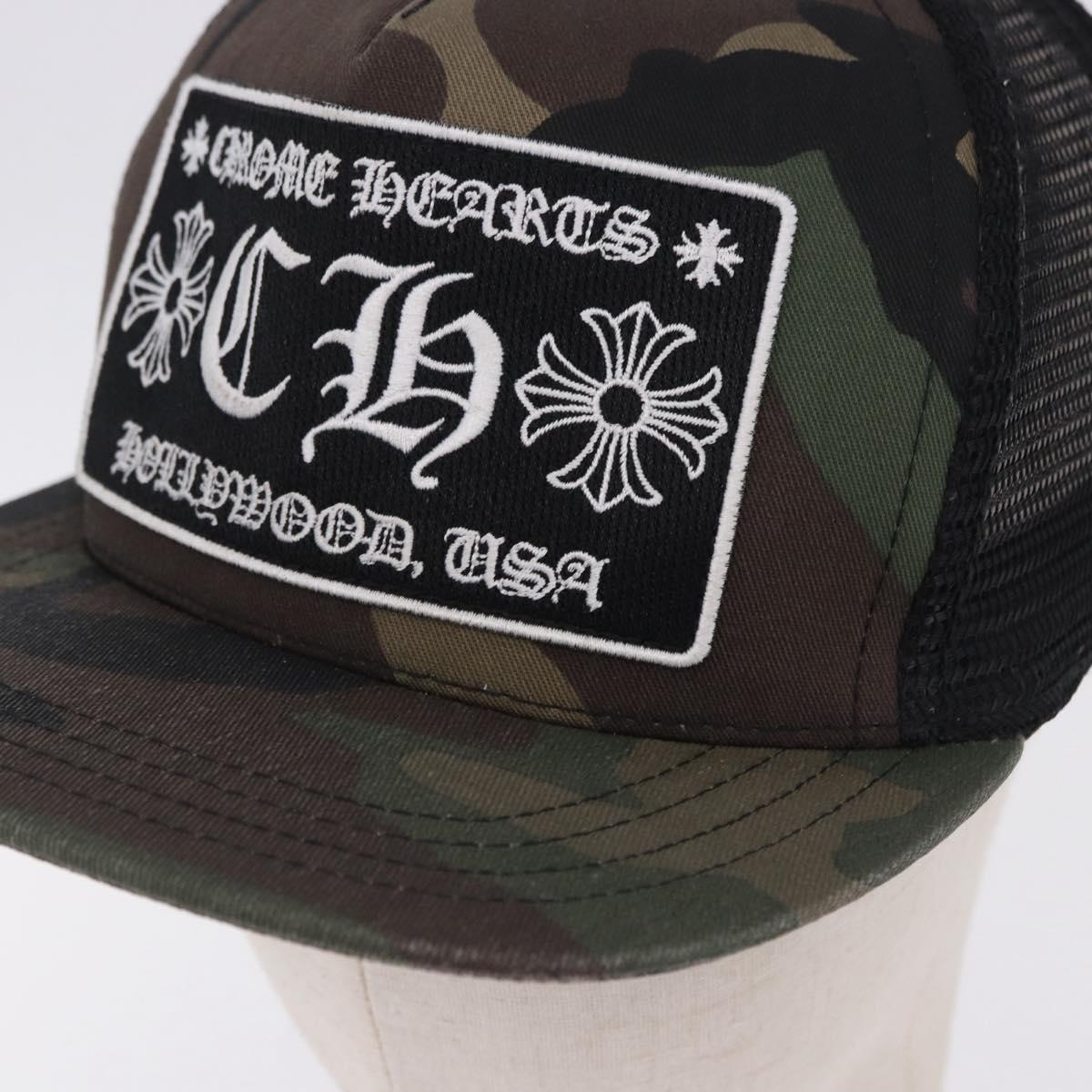Chrome Hearts Camouflage Cap Cotton Black Auth yk20884M