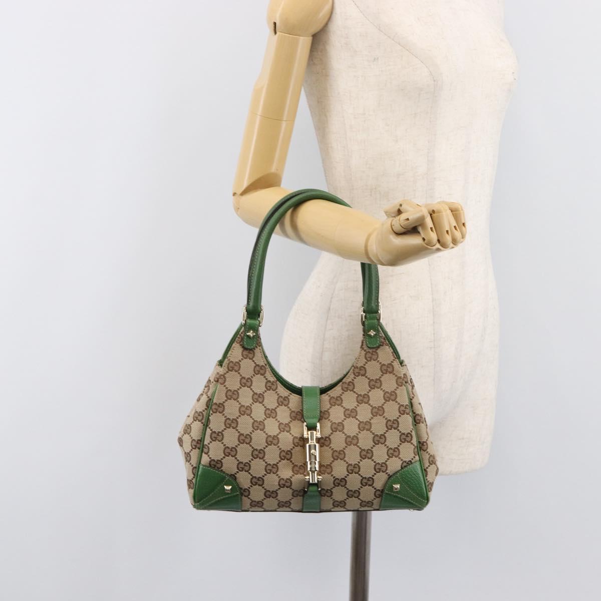 GUCCI GG Canvas Jackie Hand Bag Beige Gold 124409 Auth yk20885SAV