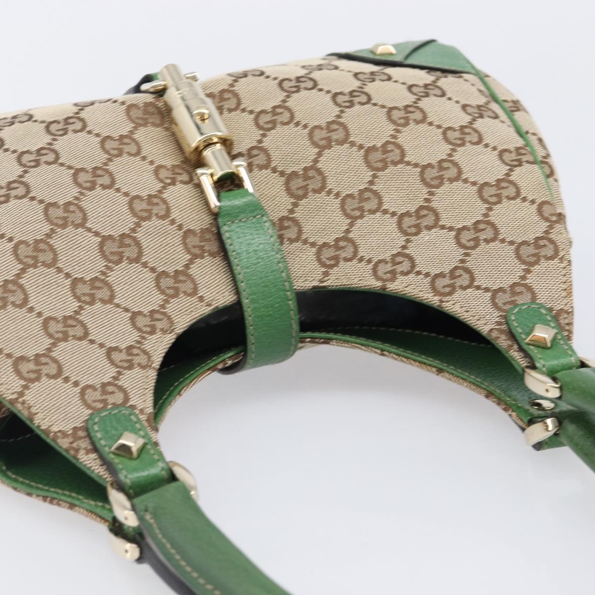 GUCCI GG Canvas Jackie Hand Bag Beige Gold 124409 Auth yk20885SAV