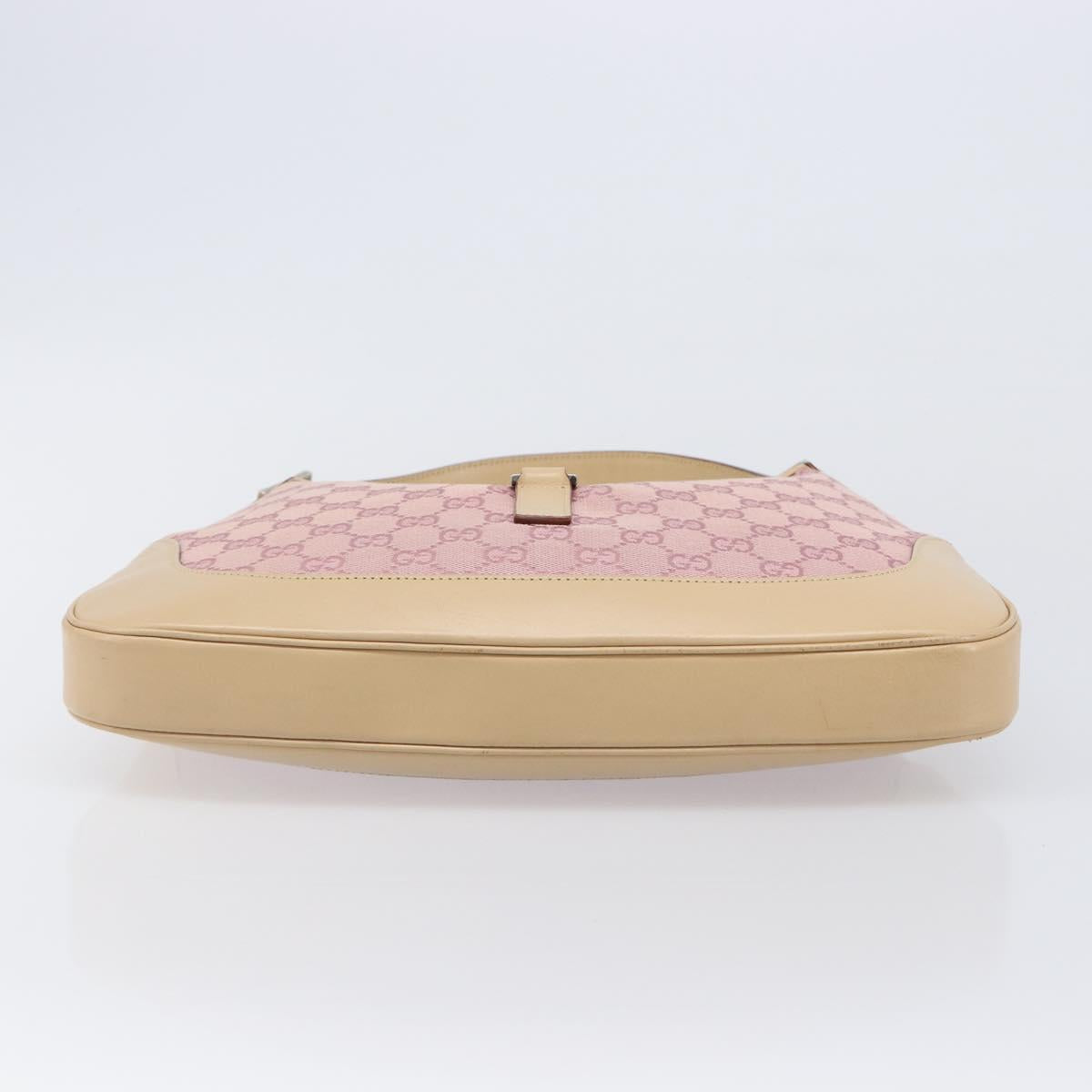 GUCCI GG Canvas Jackie Hand Bag Pink Gold 001 3306 Auth yk20886V
