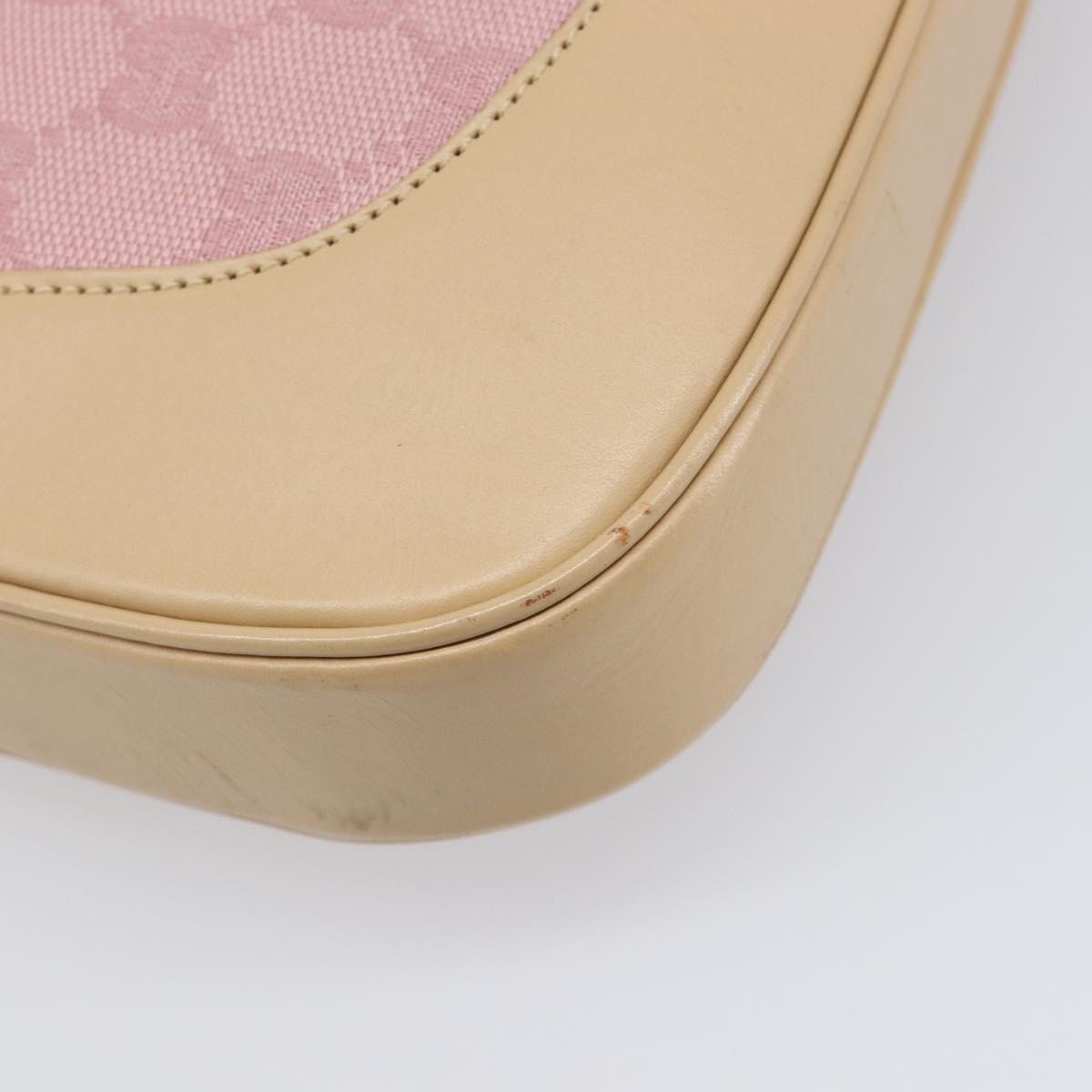 GUCCI GG Canvas Jackie Hand Bag Pink Gold 001 3306 Auth yk20886V