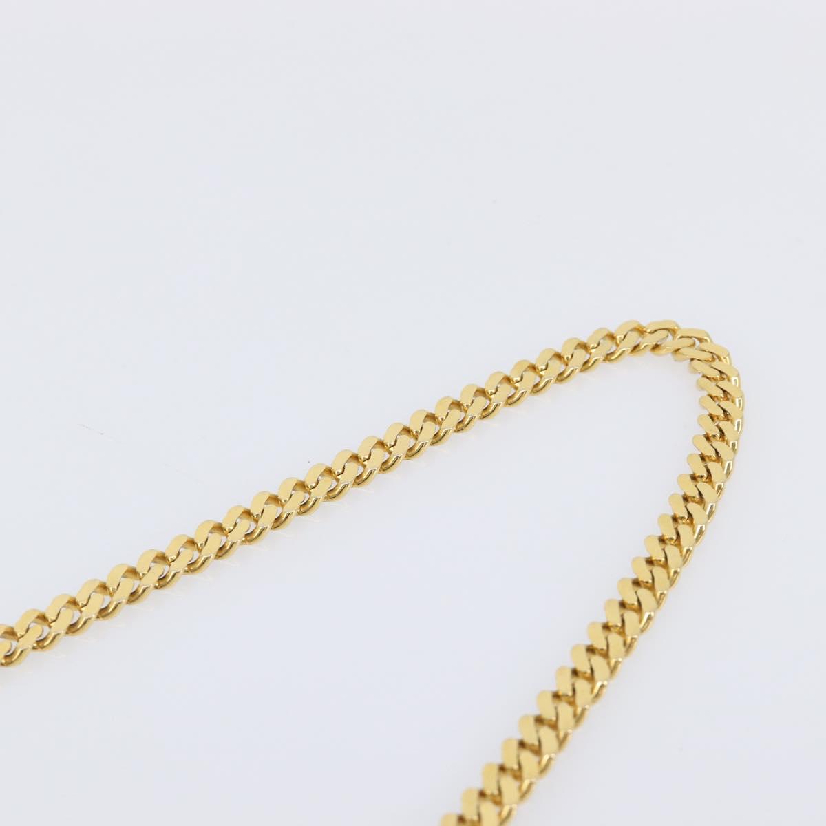 CELINE Chain Shoulder Bag Leather Black Gold Auth yk20890V