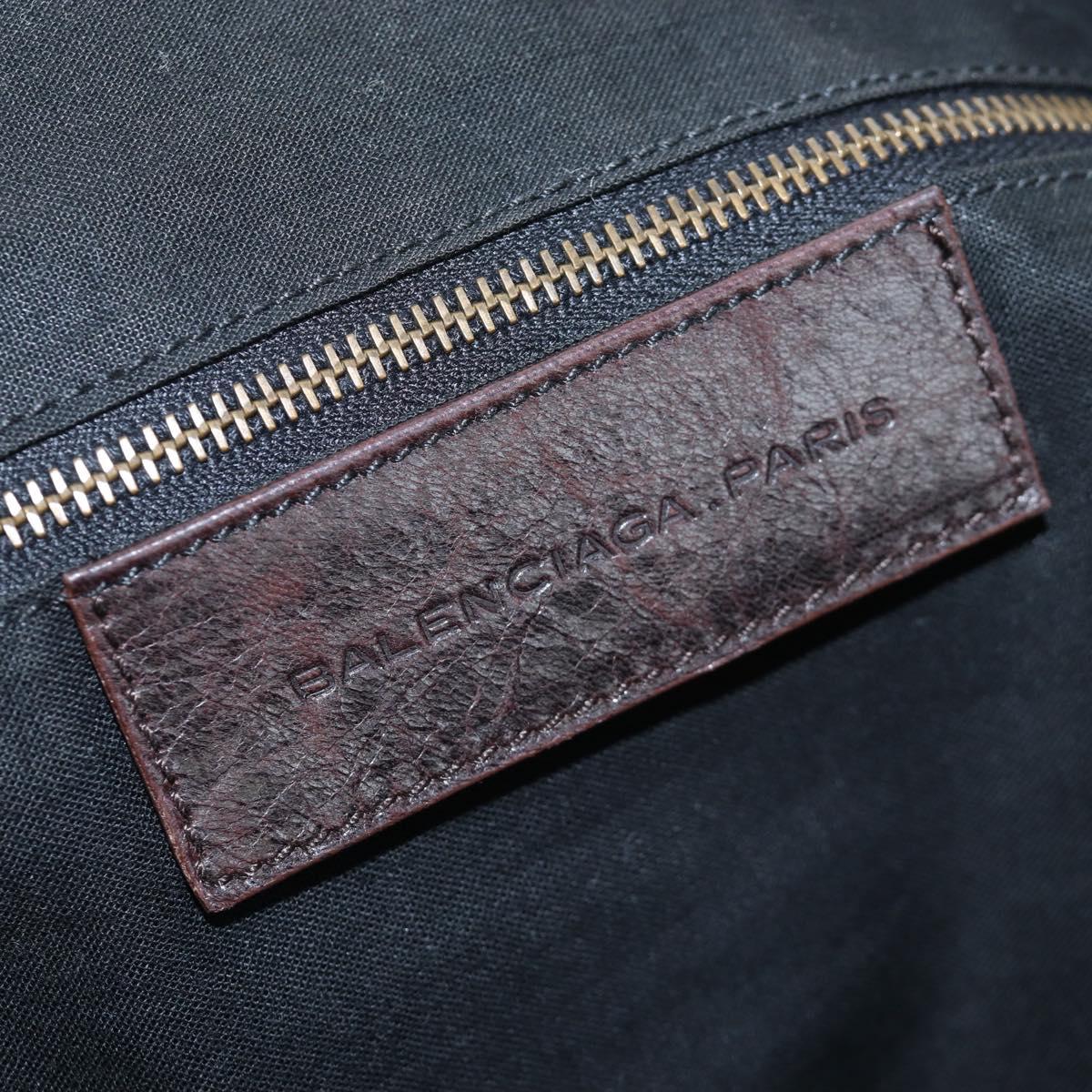 BALENCIAGA The Twiggy Hand Bag Leather 2way Brown 128523 Auth yk20892M