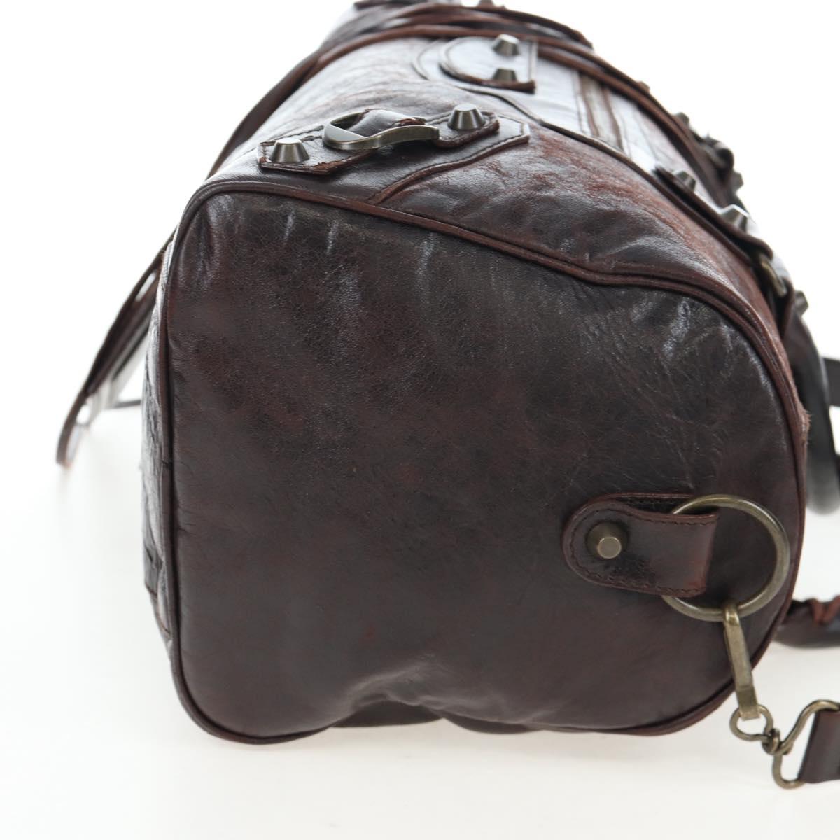 BALENCIAGA The Twiggy Hand Bag Leather 2way Brown 128523 Auth yk20892M