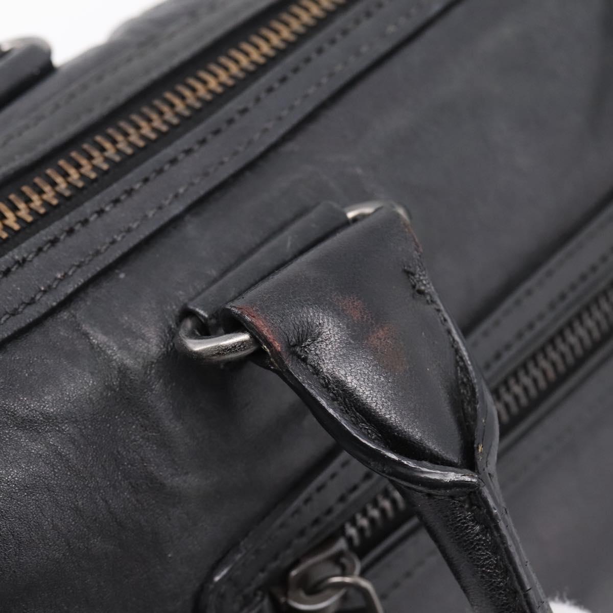 Miu Miu Hand Bag Leather 2way Black Gold Tone Auth yk20895V