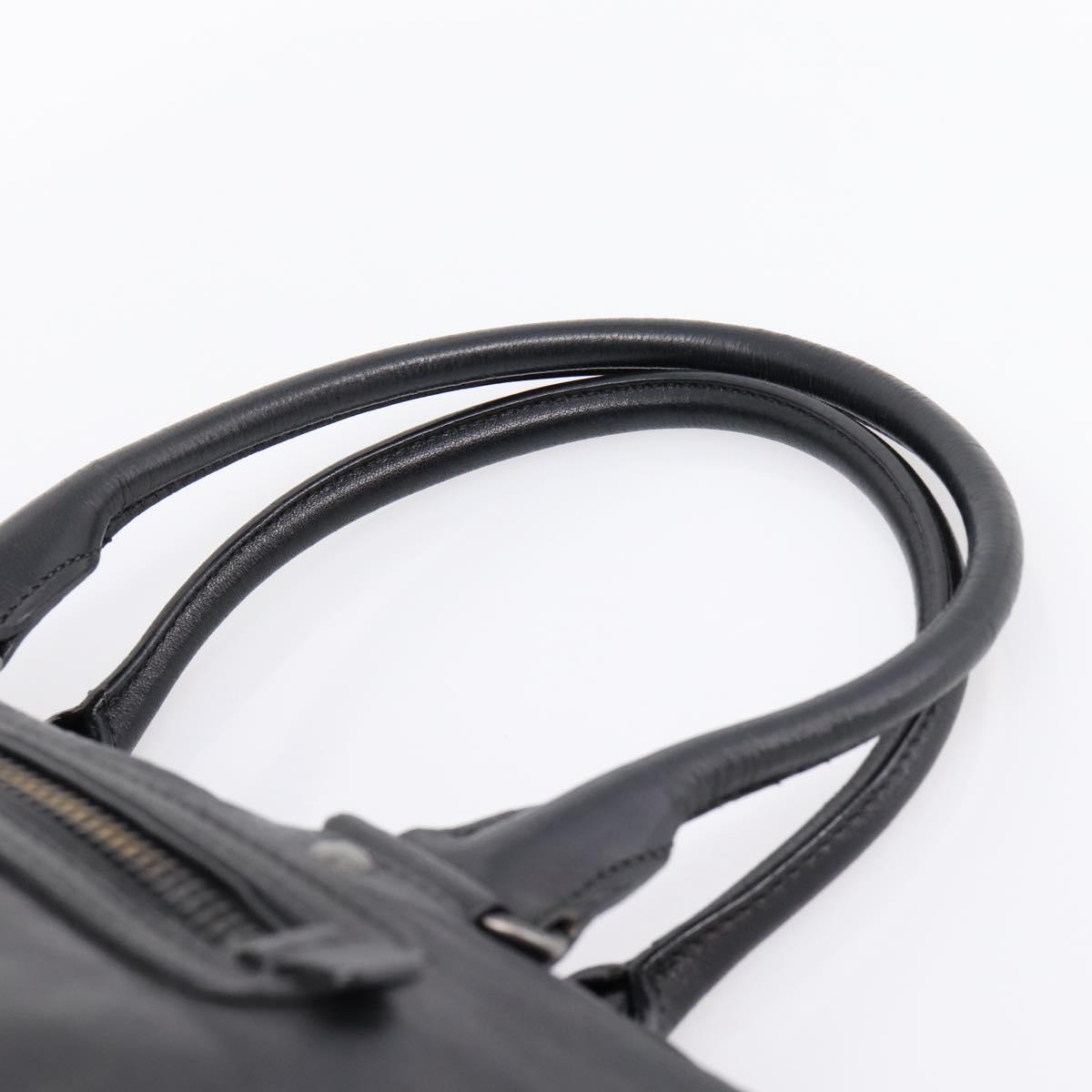 Miu Miu Hand Bag Leather 2way Black Gold Tone Auth yk20895V