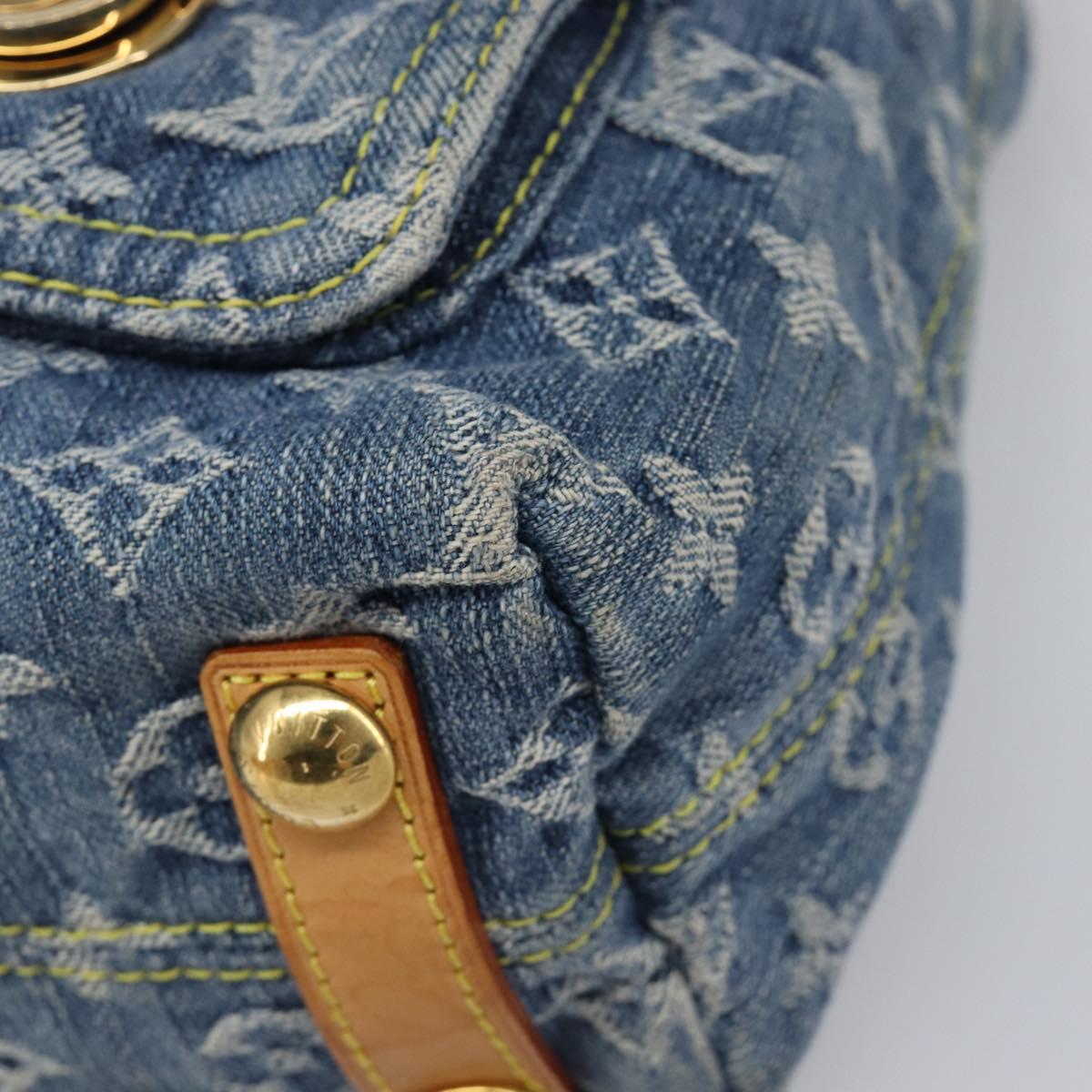 LOUIS VUITTON Monogram Denim Buggy PM Bag Blue M95049 LV Auth yk20900SAV