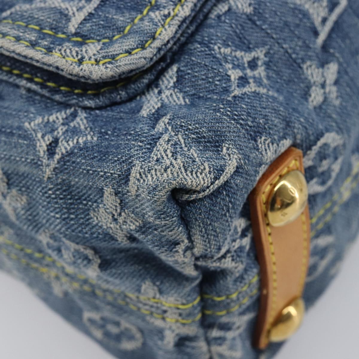 LOUIS VUITTON Monogram Denim Buggy PM Bag Blue M95049 LV Auth yk20900SAV