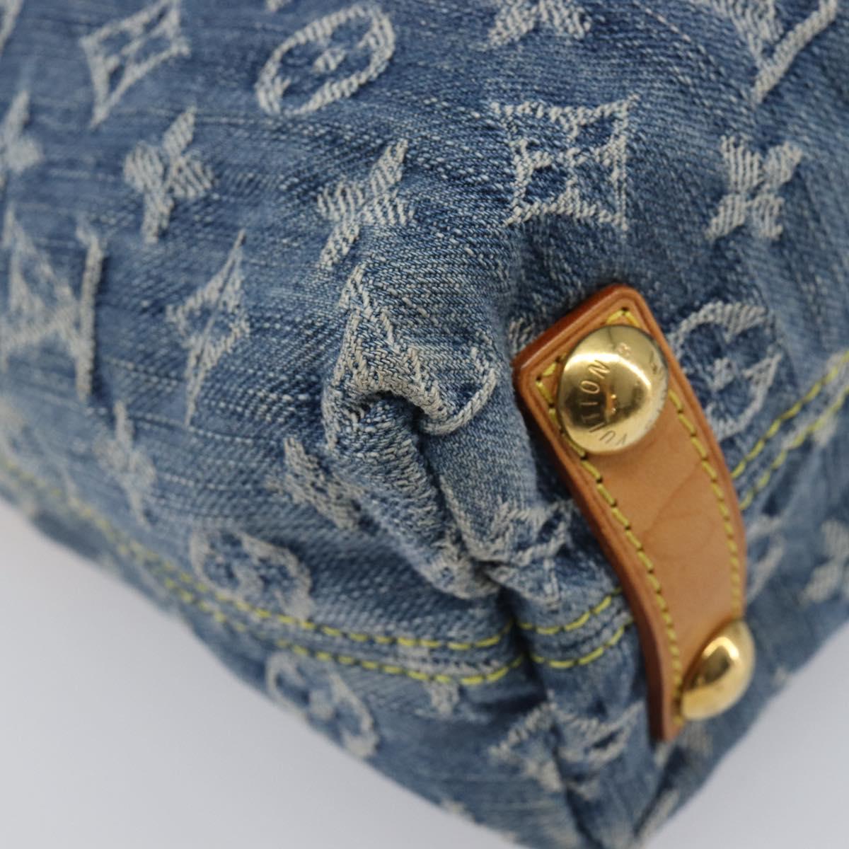 LOUIS VUITTON Monogram Denim Buggy PM Bag Blue M95049 LV Auth yk20900SAV