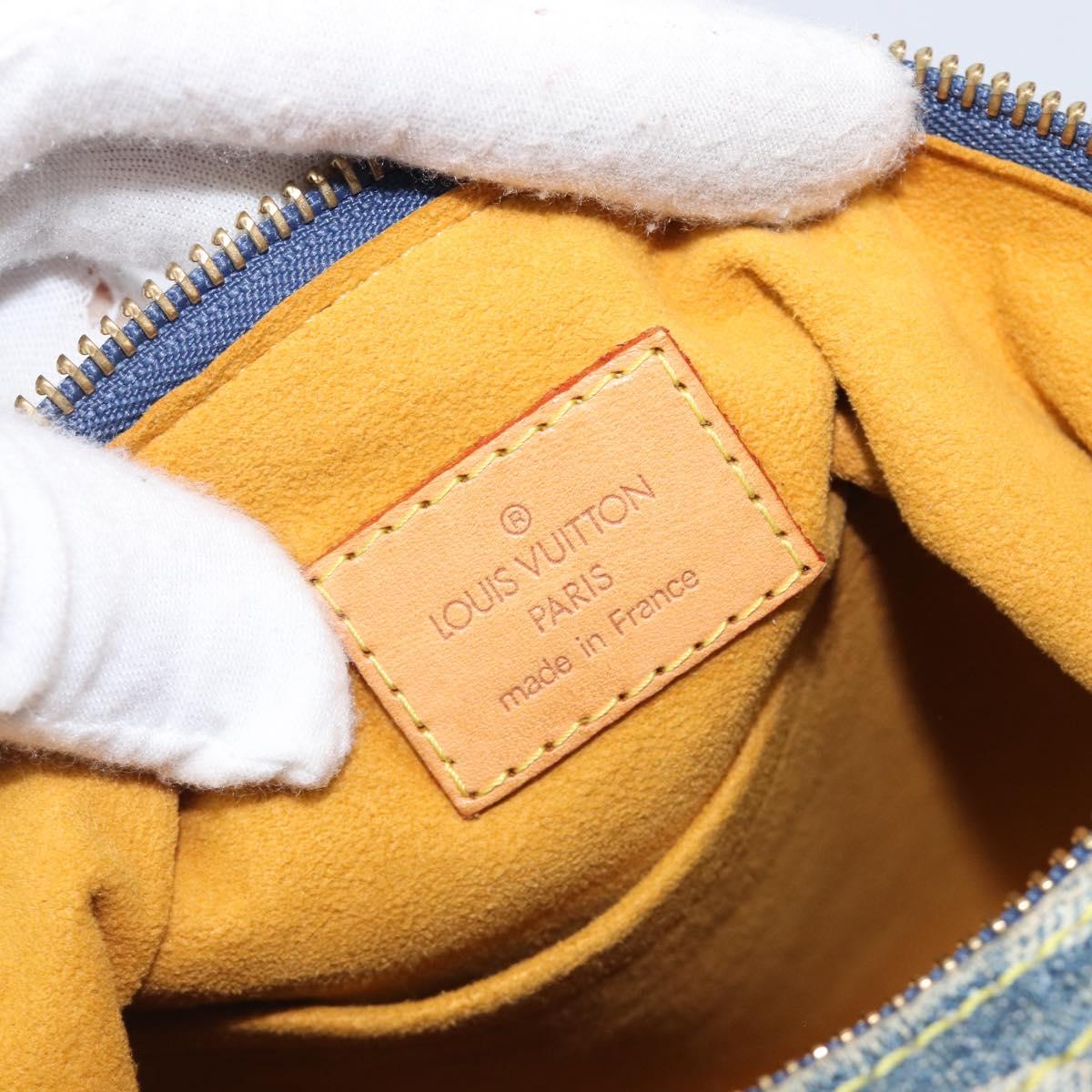 LOUIS VUITTON Monogram Denim Buggy PM Bag Blue M95049 LV Auth yk20900SAV