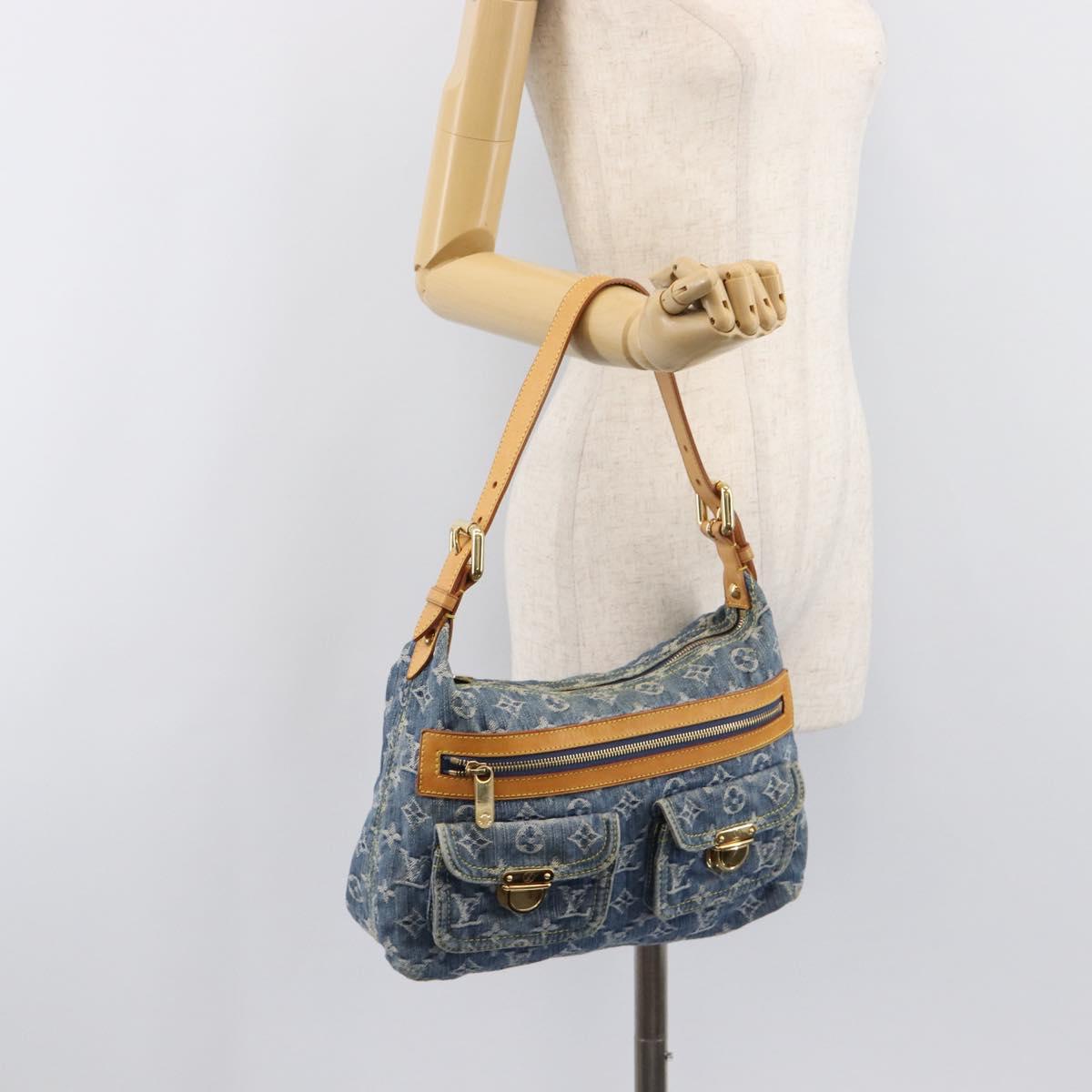 LOUIS VUITTON Monogram Denim Buggy PM Bag Blue M95049 LV Auth yk20900SAV