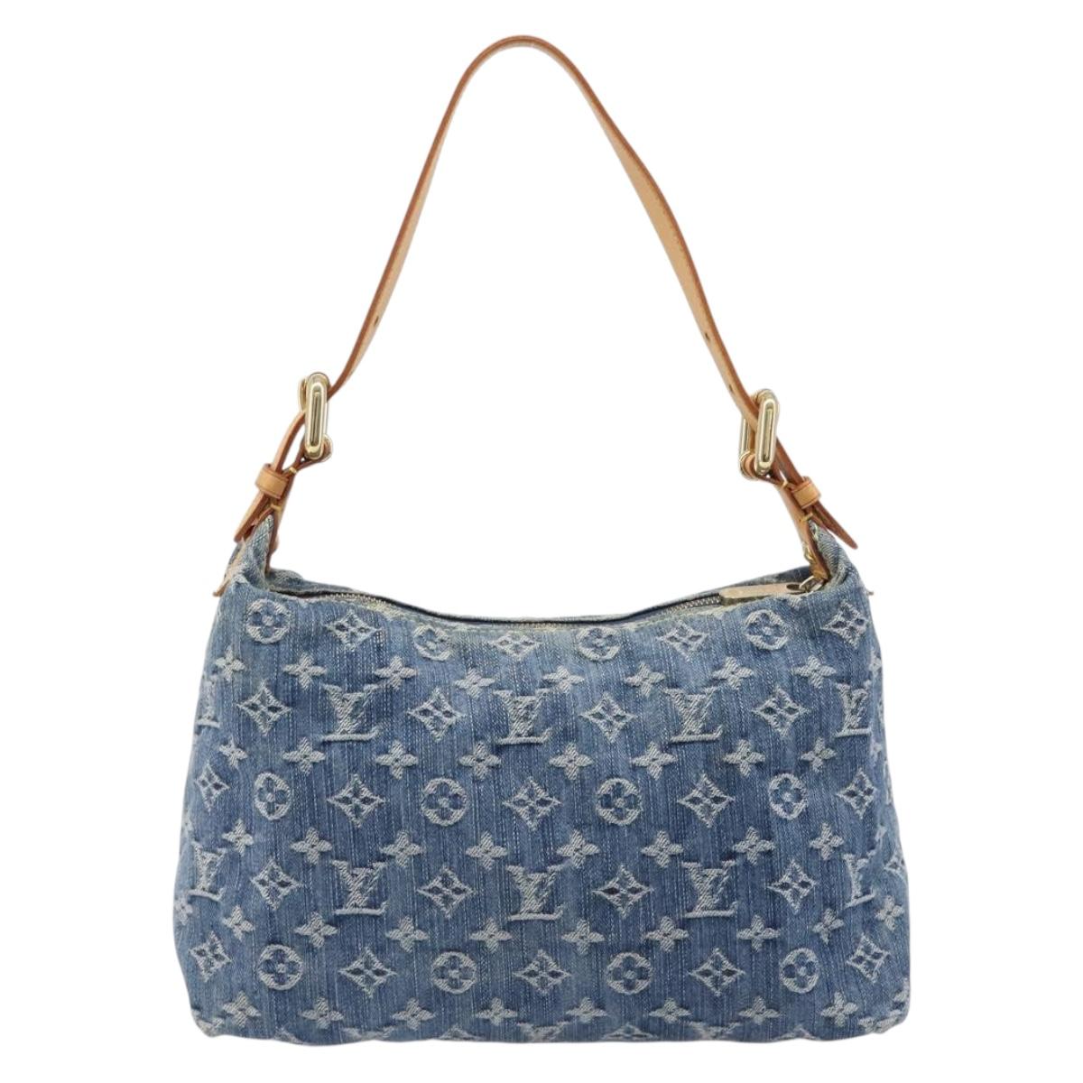 LOUIS VUITTON Monogram Denim Buggy PM Bag Blue M95049 LV Auth yk20900SAV
