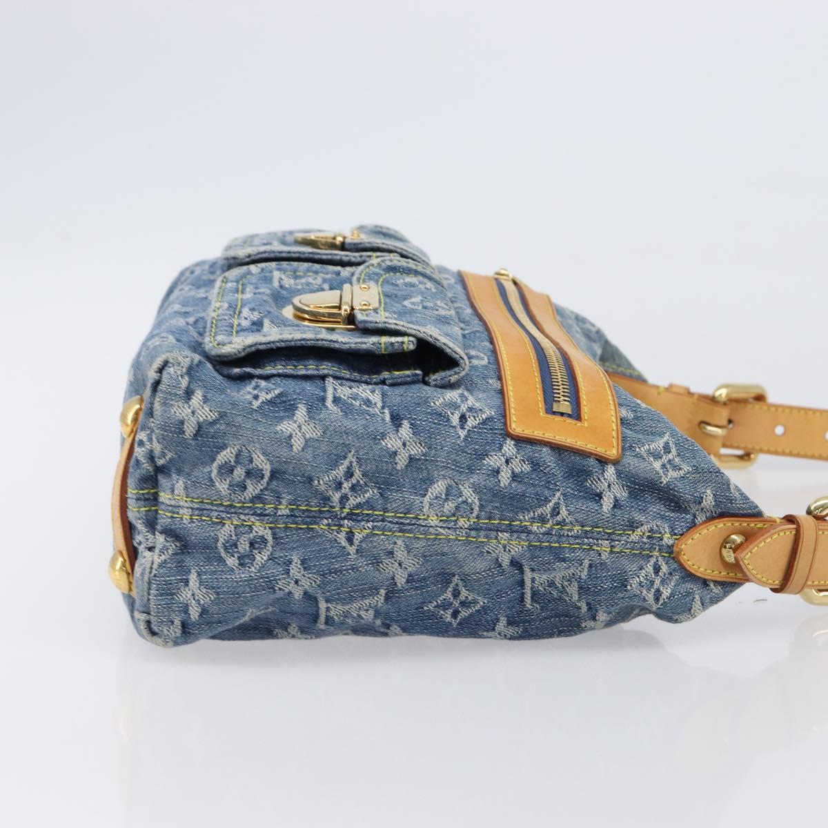 LOUIS VUITTON Monogram Denim Buggy PM Bag Blue M95049 LV Auth yk20900SAV