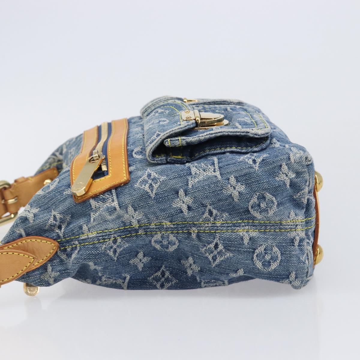 LOUIS VUITTON Monogram Denim Buggy PM Bag Blue M95049 LV Auth yk20900SAV