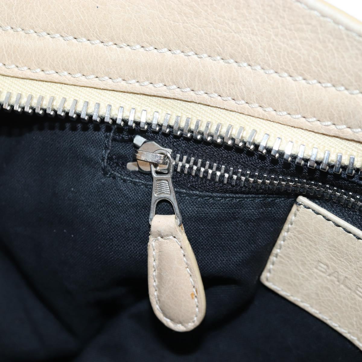 BALENCIAGA The Giant City Bag Leather 2way Beige Silver 204529 Auth yk20902V