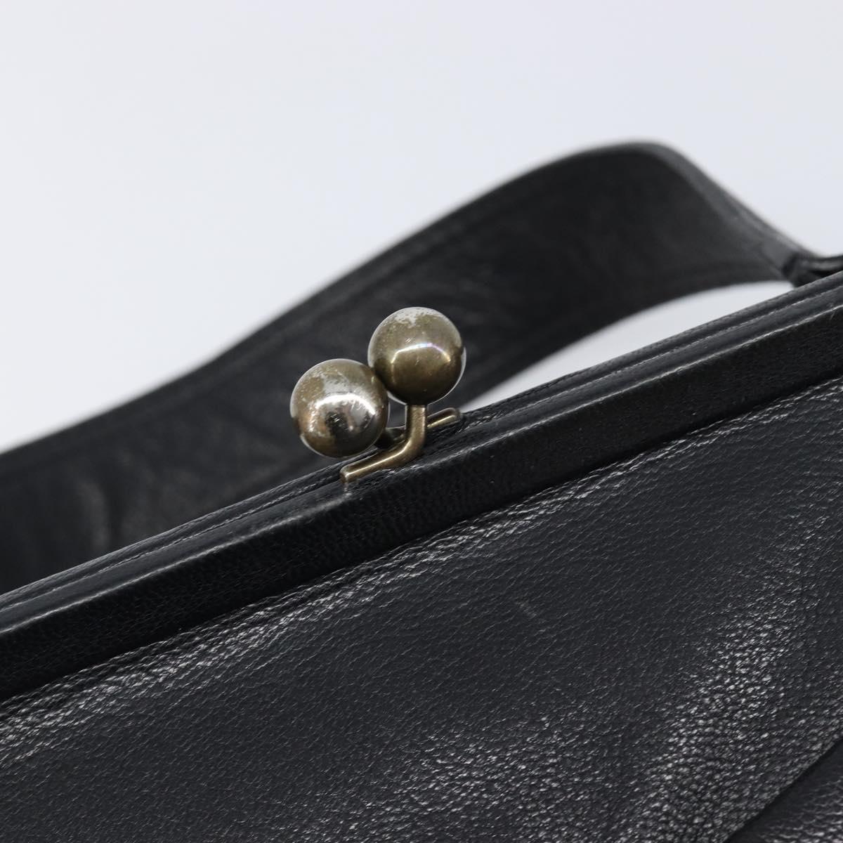 Miu Miu Shoulder Bag Leather Black Gold Auth yk20915V