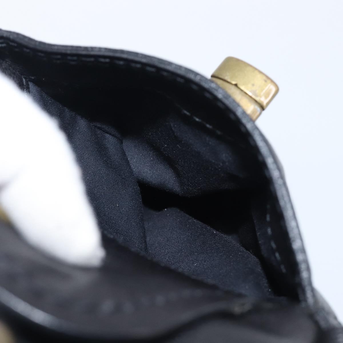 Miu Miu Shoulder Bag Leather Black Gold Auth yk20915V