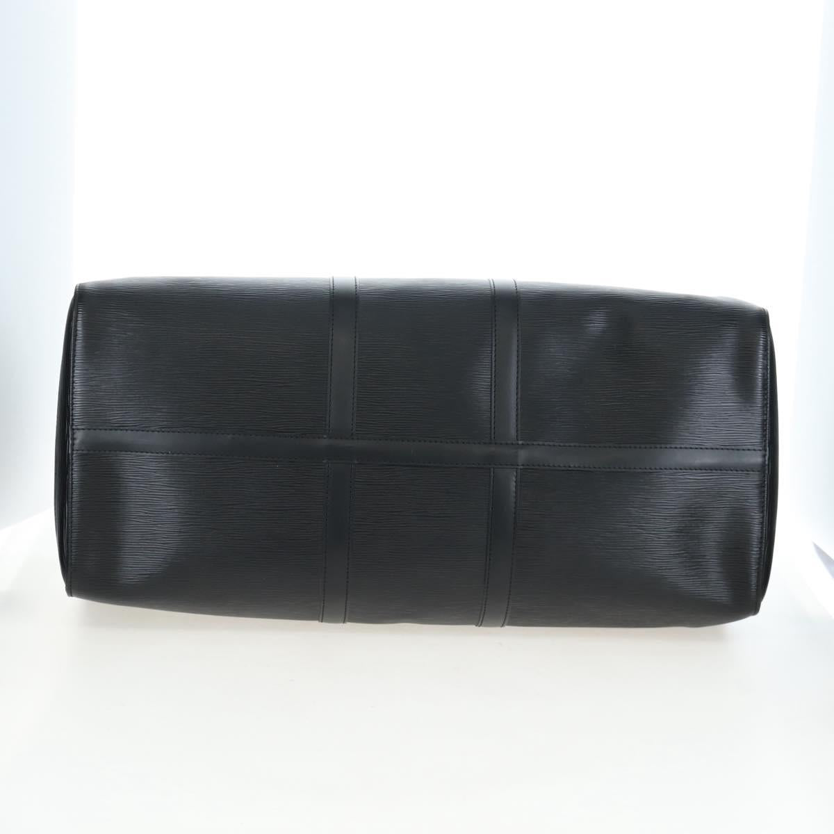 LOUIS VUITTON Epi Keepall 55 Boston Bag Noir M42952 LV Auth yk20950SAV