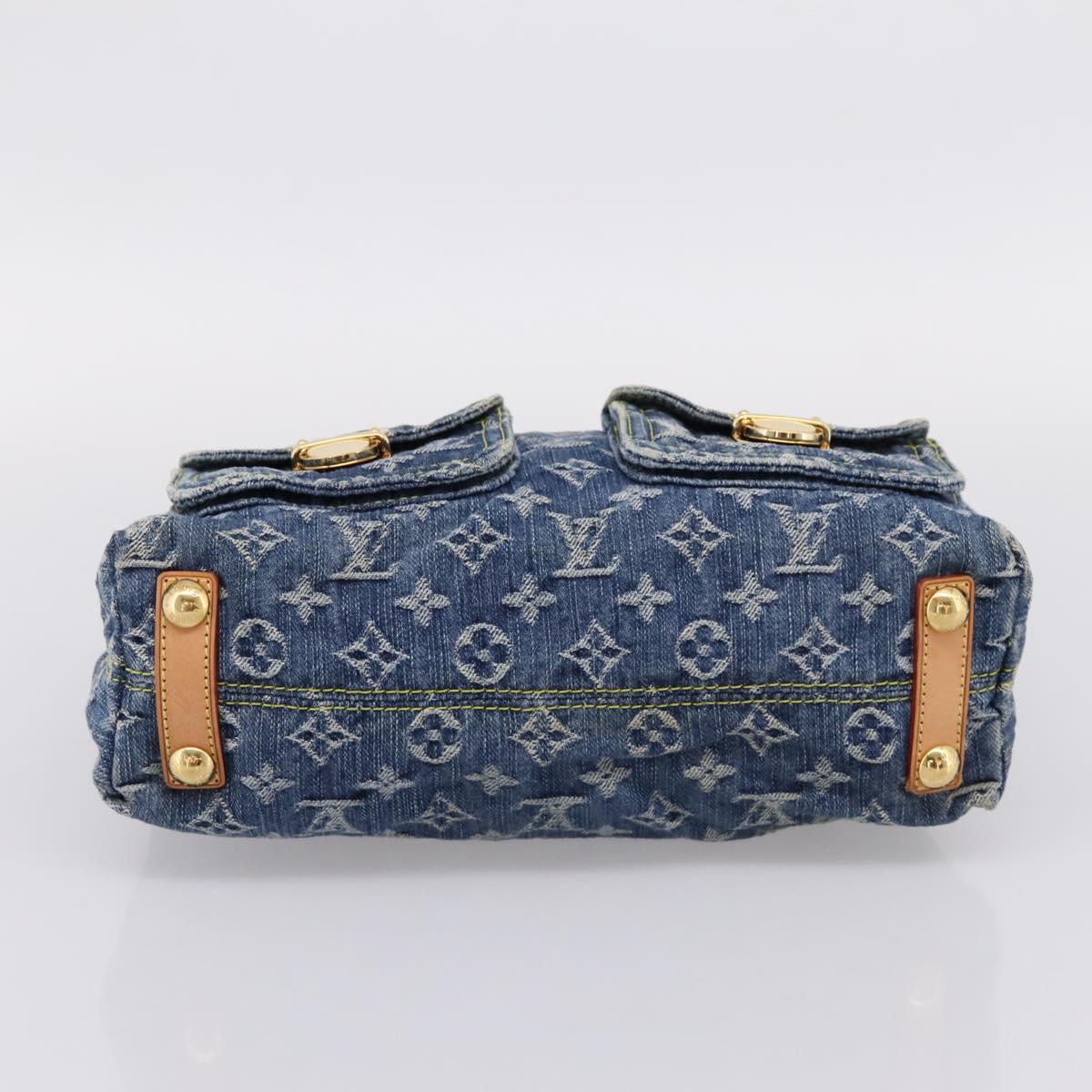 LOUIS VUITTON Monogram Denim Buggy PM Shoulder Bag Blue M95049 LV Auth yk20952V