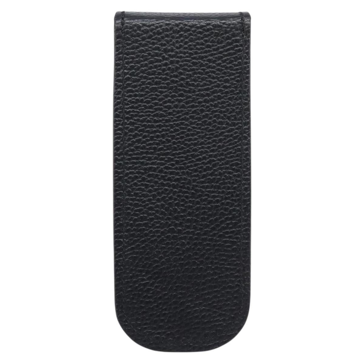 Chrome Hearts Glasses Case Leather Black Silver Auth yk20961M