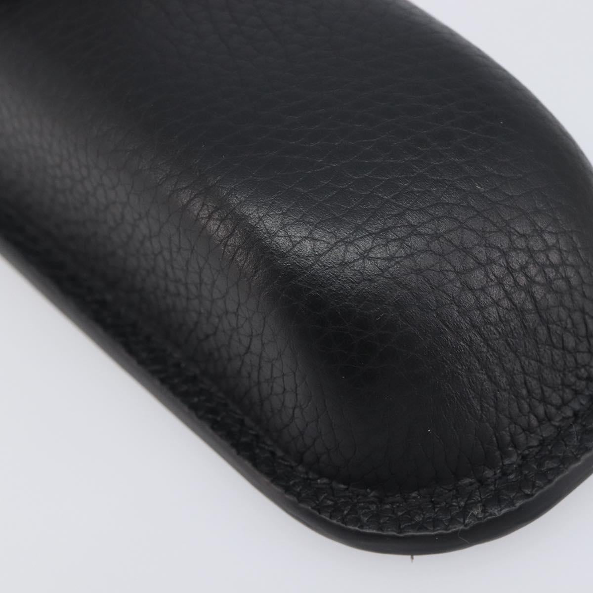 Chrome Hearts Glasses Case Leather Black Silver Auth yk20961M