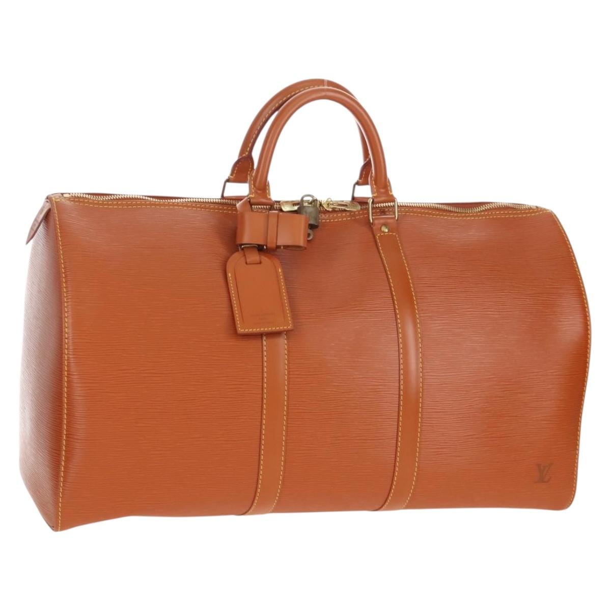 LOUIS VUITTON Epi Keepall 50 Boston Bag Zipangu Gold M42968 LV Auth yk20967SAM