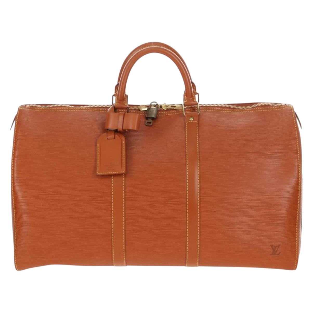 LOUIS VUITTON Epi Keepall 50 Boston Bag Zipangu Gold M42968 LV Auth yk20967SAM