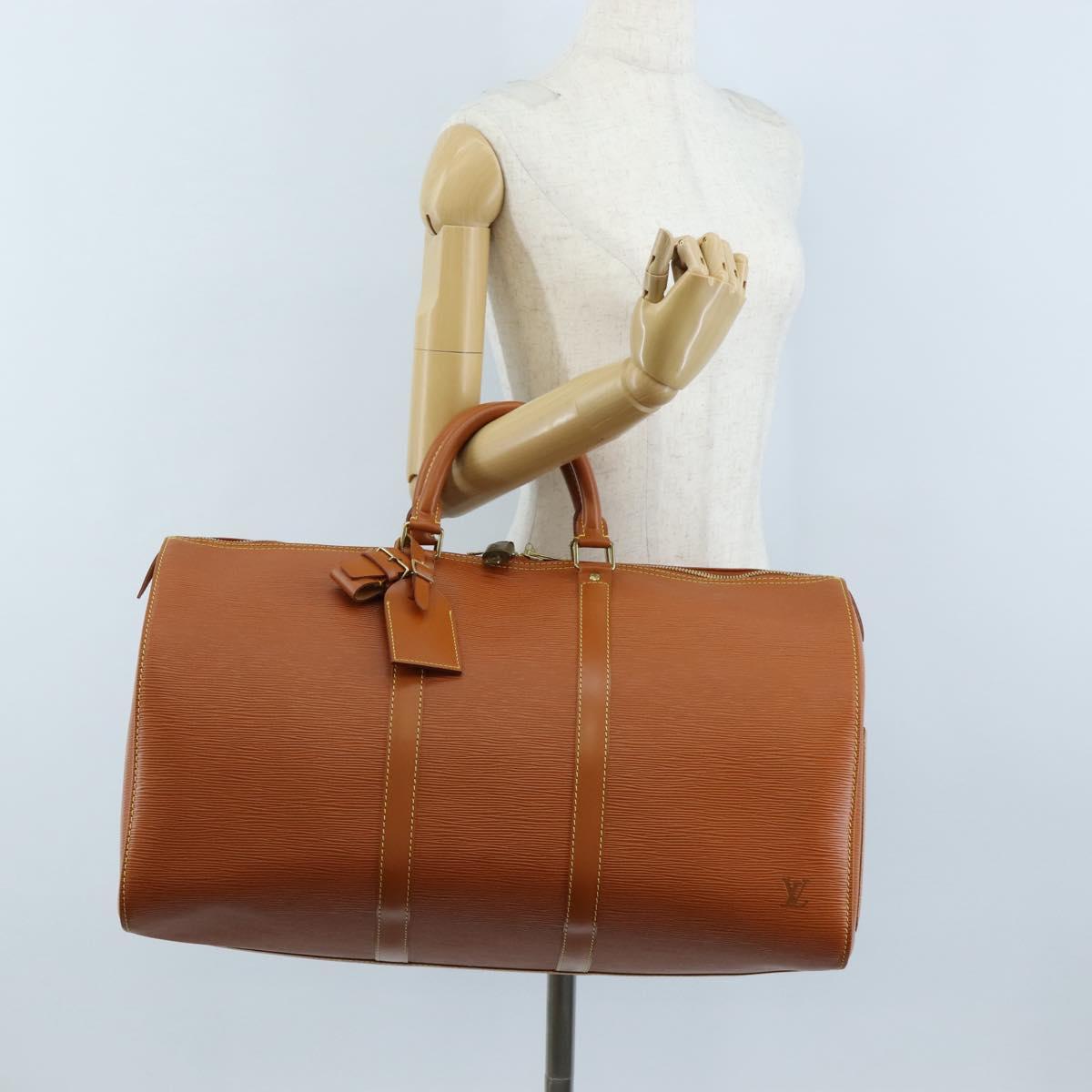 LOUIS VUITTON Epi Keepall 50 Boston Bag Zipangu Gold M42968 LV Auth yk20967SAM
