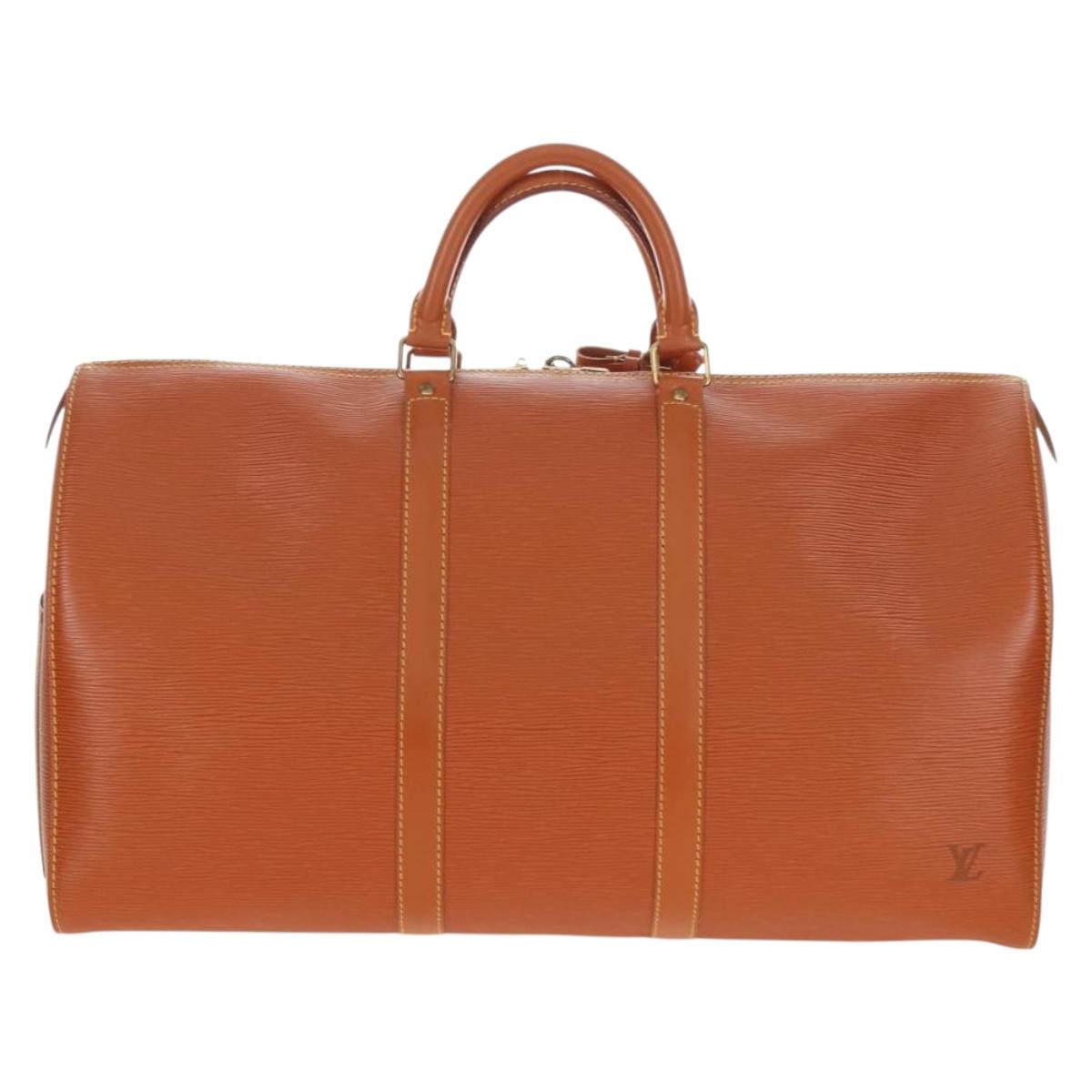 LOUIS VUITTON Epi Keepall 50 Boston Bag Zipangu Gold M42968 LV Auth yk20967SAM