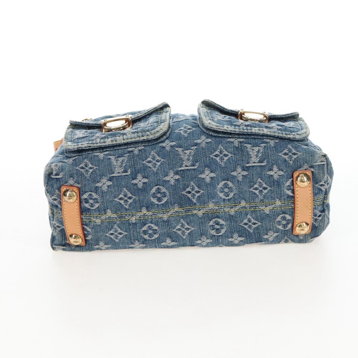 LOUIS VUITTON Monogram Denim Buggy PM Bag Blue M95049 LV Auth yk20968SAM