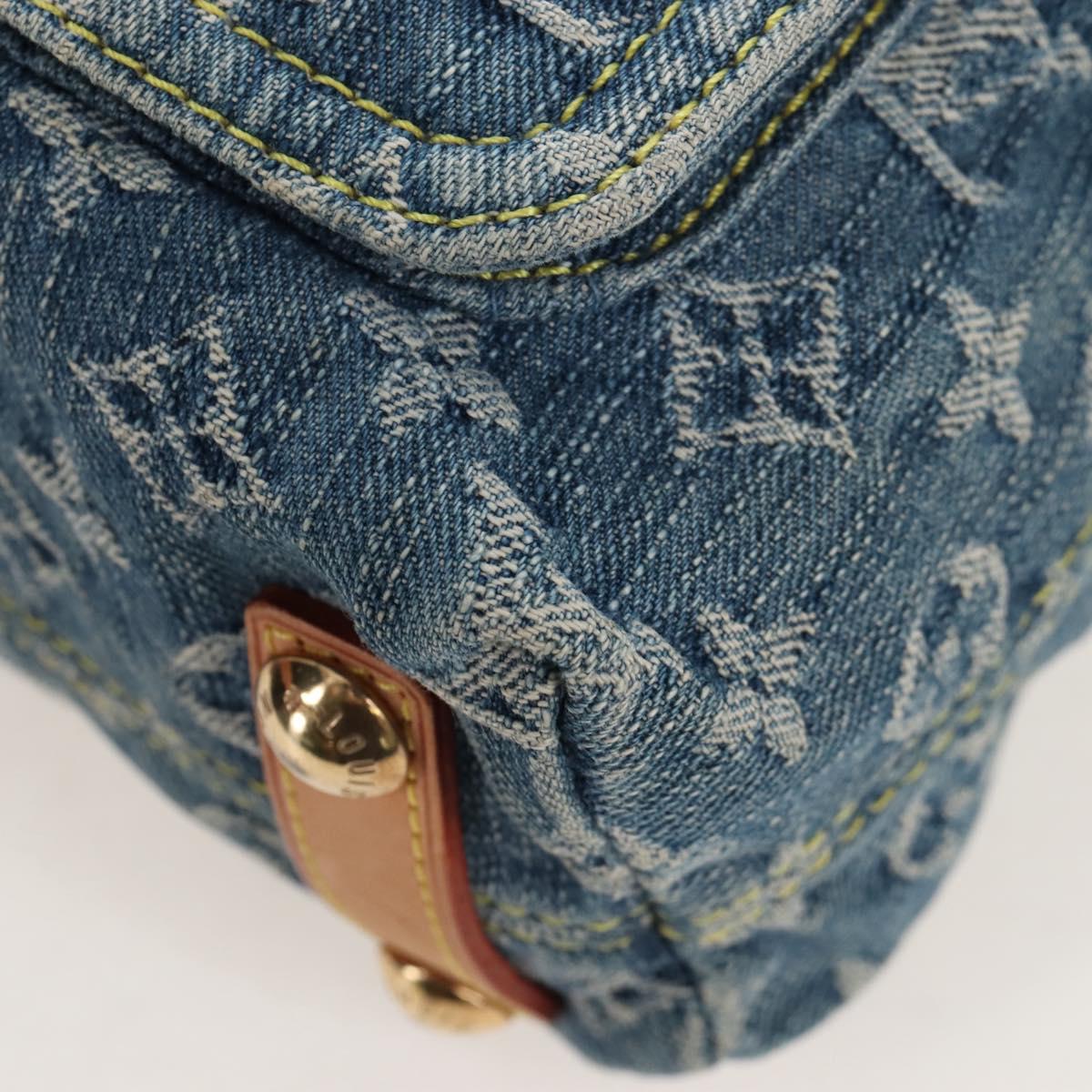 LOUIS VUITTON Monogram Denim Buggy PM Bag Blue M95049 LV Auth yk20968SAM