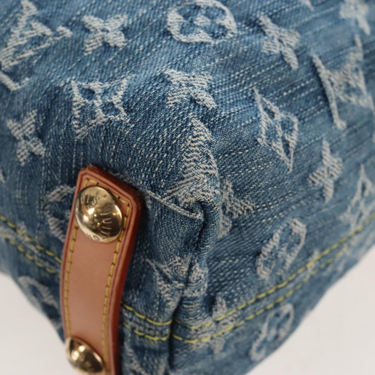 LOUIS VUITTON Monogram Denim Buggy PM Bag Blue M95049 LV Auth yk20968SAM