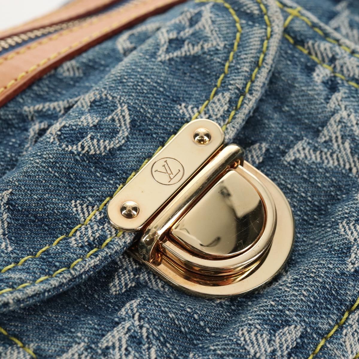 LOUIS VUITTON Monogram Denim Buggy PM Bag Blue M95049 LV Auth yk20968SAM