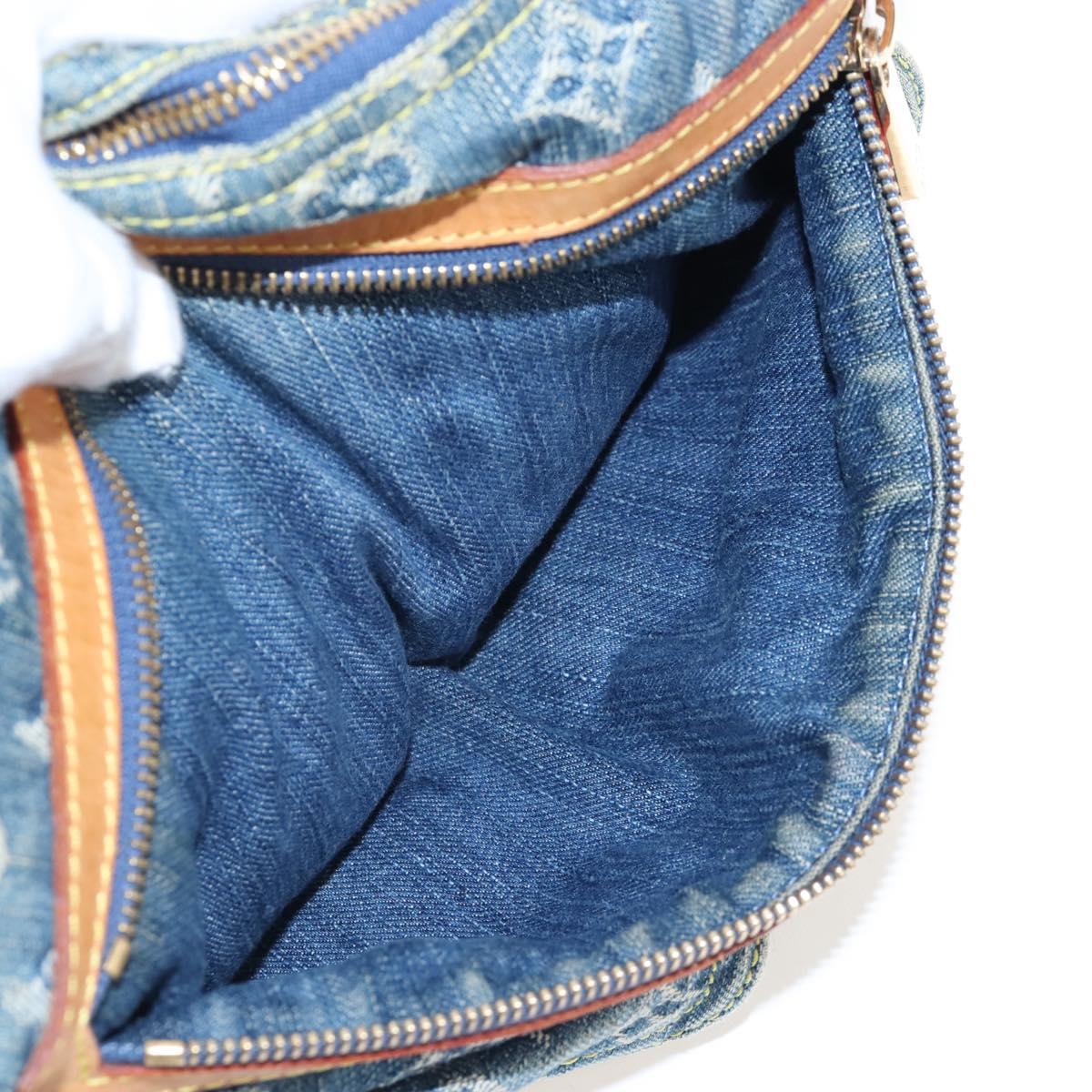 LOUIS VUITTON Monogram Denim Buggy PM Bag Blue M95049 LV Auth yk20968SAM