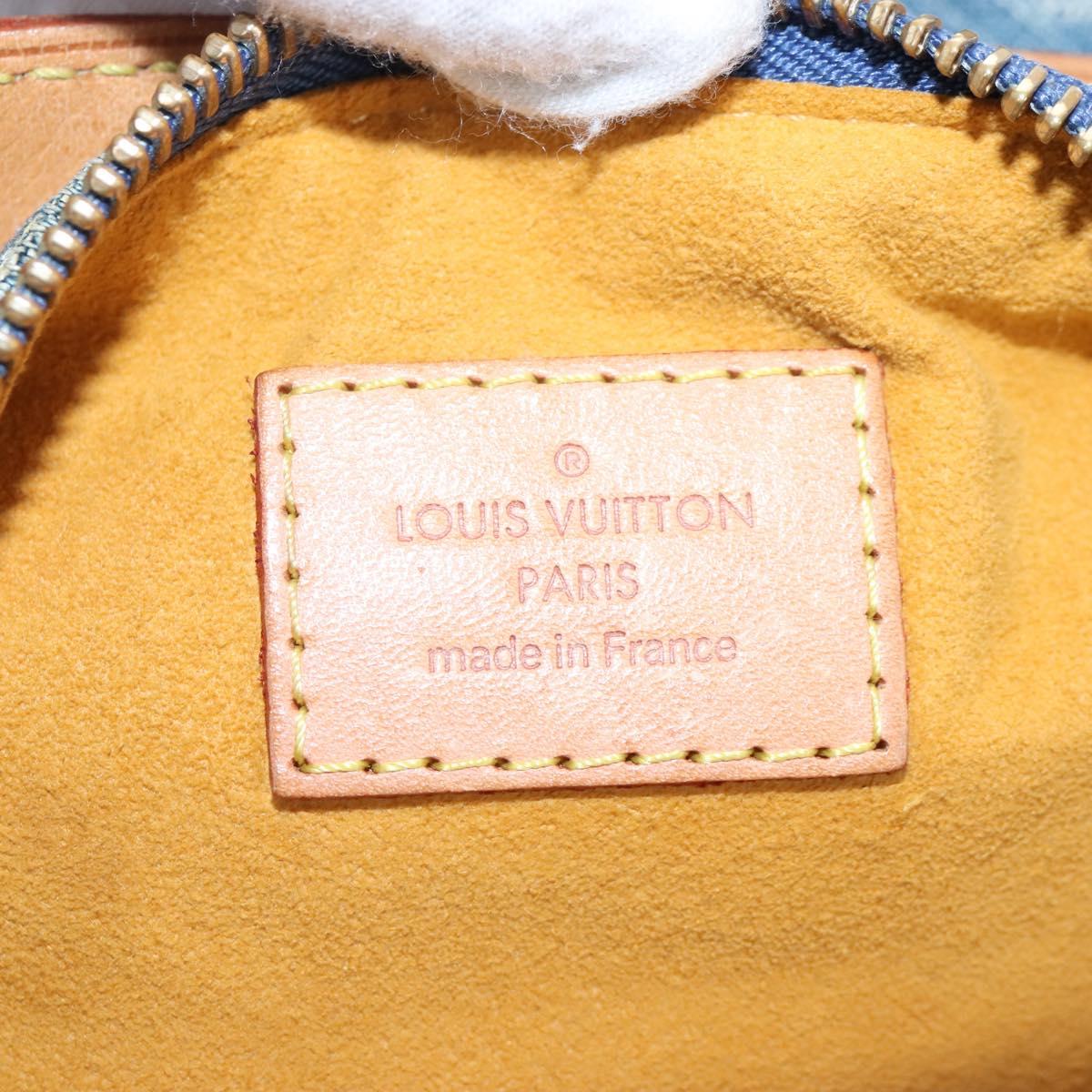 LOUIS VUITTON Monogram Denim Buggy PM Bag Blue M95049 LV Auth yk20968SAM