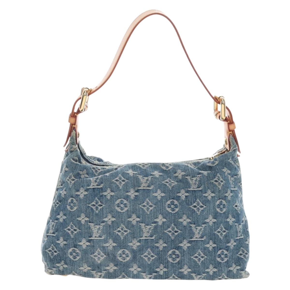 LOUIS VUITTON Monogram Denim Buggy PM Bag Blue M95049 LV Auth yk20968SAM