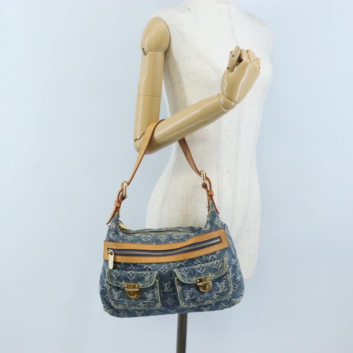 LOUIS VUITTON Monogram Denim Buggy PM Bag Blue M95049 LV Auth yk20968SAM
